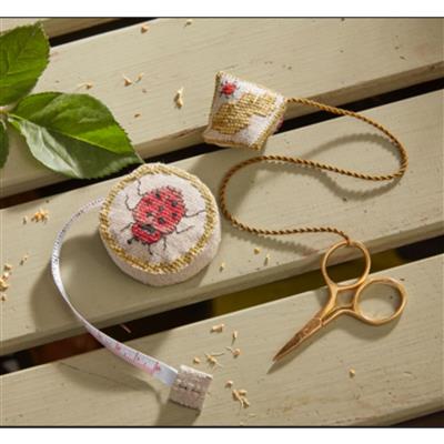 Cross Stitch Guild Ladybird Covered Tape Measure and Watbo Kit