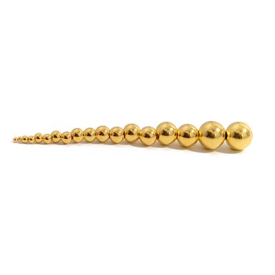 Gold 925 Sterling Silver Graduated Spacer Beads, 2mm/ 3mm/ 4mm/ 5mm/ 6mm/ 7mm/ 8mm/ 10mm and 12mm (x2 per size)
