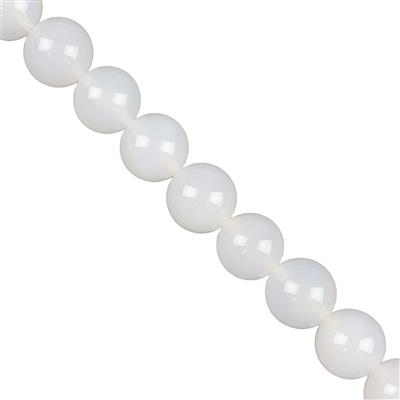 400cts White Onyx Plain Rounds, Approx 14mm, 38cm Strand