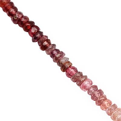 CLOSE OUT DEAL - 22cts Multi-Colour Spinel Graduated Faceted Roundelles Approx 2.5x1 to 4x1.5mm, 18cm Strand
