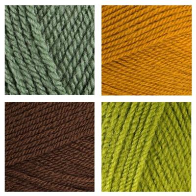 Stylecraft Special DK Greens Yarn Bundle (4 Balls). Get One Ball Free