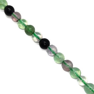 115cts Fluorite Plain Rounds, Approx. 6mm, 38cm strand