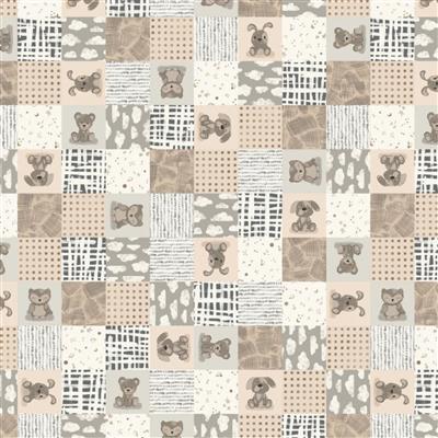 Sweet Lullaby Collection Patchwork Pals Fabric 0.5m