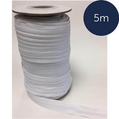 White Continuous Zip Roll Size 5 (5m)