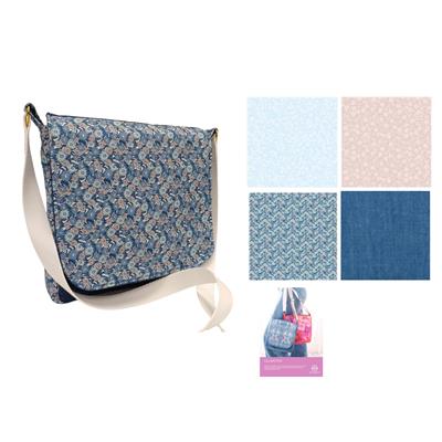 Sew Pretty Sew Mindful Liberty Denim Lillington Bag Kit: Instructions, Fabric (0.5m) & FQ's (3pcs)