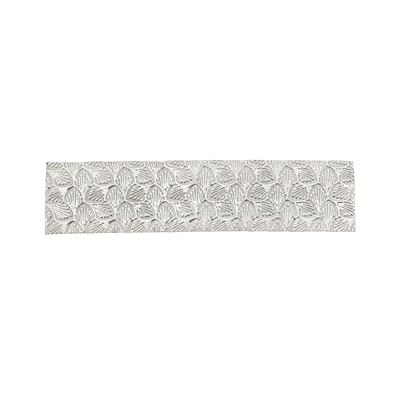 925 Sterling Silver Shell Textured Sheet Approx 7x1.5cm, Thickness - 0.45mm 