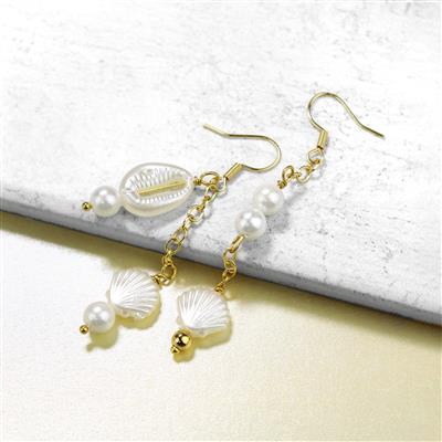 Shell Pearl Kits in Plastic Box with Gold Plated Base Metal Findings With Downloadable Instructions By Carol Vickers