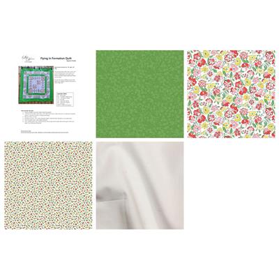 Suzie Duncan's Flying In Formation Liberty Green Quilt Kit: Instructions & Fabric (2m)