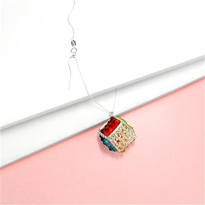 925 Sterling Silver Multi Colour Crystal Bicones, Wire & Chain Project With Downloadable Instructions By Alison Tarry