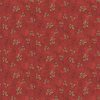 Ashton Collection Teardrop Floral on Red Fabric 0.5m