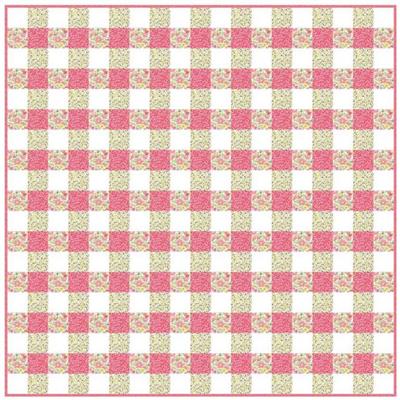 Alice Caroline Liberty Pink & Yellow Gingham Patchwork Quilt Kit