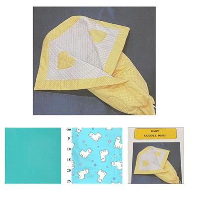 Allison Maryon's Baby Cuddle Nest Kit: Instructions & Fabrics (2m) Aqua Alpacas
