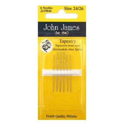 John James Pack of 6 Tapestry Needles Sizes 24/26