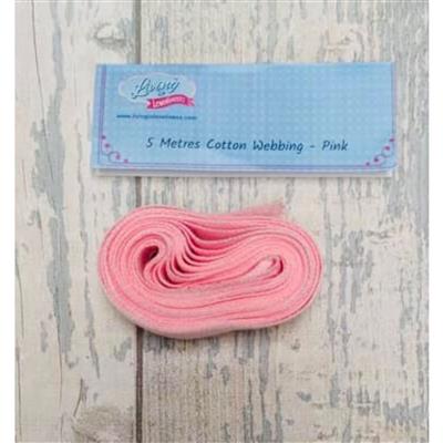 Living in Loveliness 5m Cotton Webbing Pink 