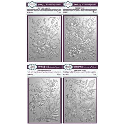 NEW Creative Expressions 3D Embossing Folders - Set of 4