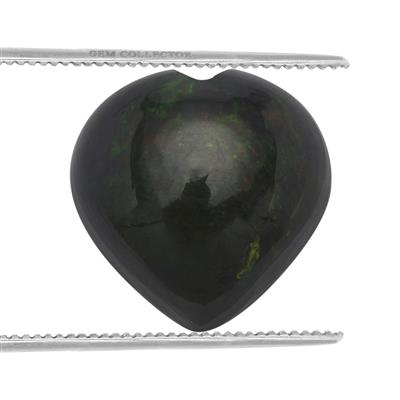 0.7cts Ethiopian Black Opal 8x8mm Heart  (S)