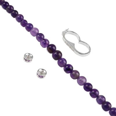 Amazing Amethyst! 925 Amethyst Spacer Beads, Amethyst Rounds & 925 Clasp
