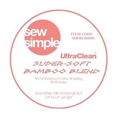 Sew Simple Super Soft 50% Bamboo 50% Cotton Wadding 0.5m (228cm wide)
