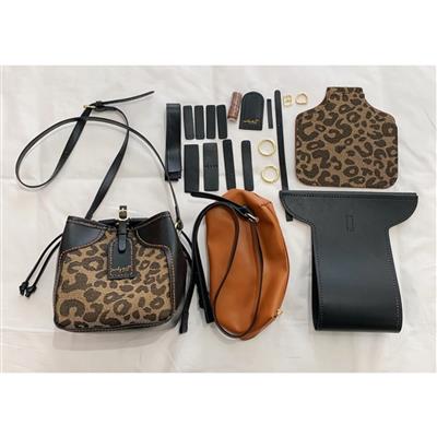Sew Lisa Lam's Black Animal Print Carmen Handbag Kit