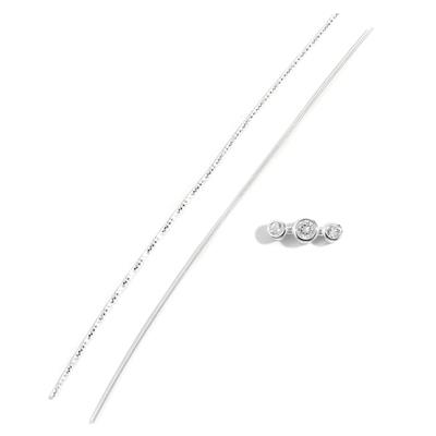 925 Sterling Silver Textured Wire x 1 & Plain Wire x 1, Approx 1.5mm, and 925 Sterling Silver Mount With Downloadable Instructions By Carol Vickers