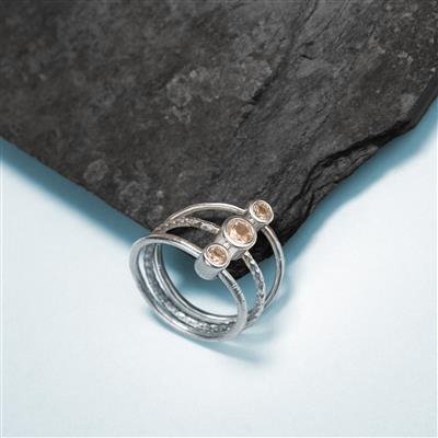925 Sterling Silver Textured Wire x 1 & Plain Wire x 1, Approx 1.5mm, and 925 Sterling Silver Mount With Downloadable Instructions By Carol Vickers