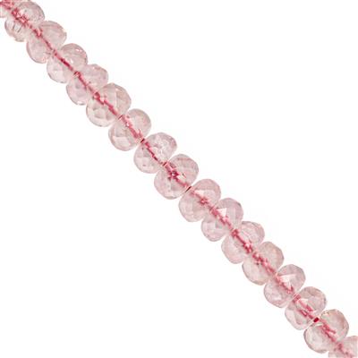 15cts Nigerian Morganite Rondelle Faceted Approx 2 to 4mm, 10cm Strand 