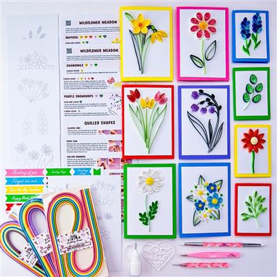 Extended from 8th May - TillyViktor - Wildflower Meadow  Bundle Box - 24 Projects, Tools & Extra Quilling Strips