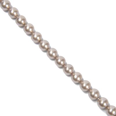 Champagne Shell Pearl, 8mm, 38cm Strand