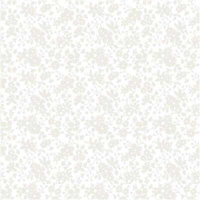 Liberty Silhouette White On White Maddsie Blossom Fabric 0.5m