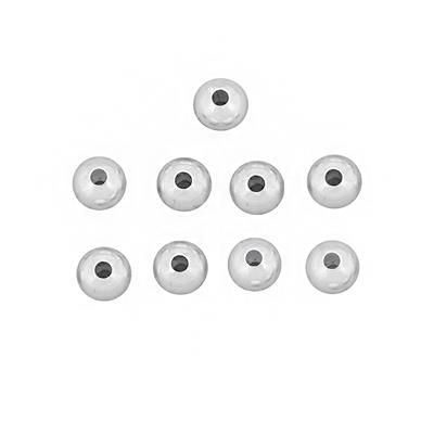 Silver Plated Beaded Spacer Bead Approx 6mm, 9pcs