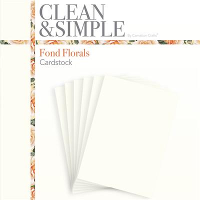 Clean & Simple Fond Florals Cardstock - 20 Sheets