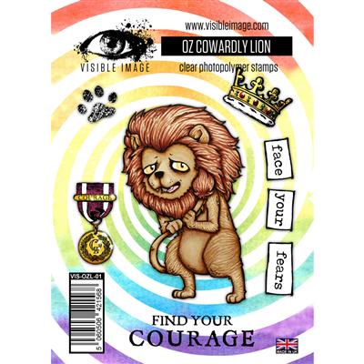 Visible Image OZ Cowardly Lion Stamp Set