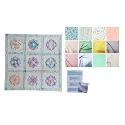 Jenny Jackson's Liberty Gem Box Applique Lap Quilt Kit: Pattern, Paper Pieces, F8th Pack (10pcs) & Fabric (2.5m)