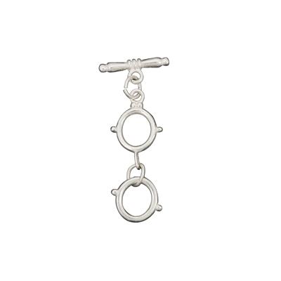 925 Sterling Silver Extender Toggle Clasp, Approx 17x34mm, 1pc