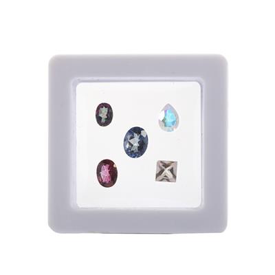 5cts Multi-Colour Topaz Faceted, Mixed Shape & Size (Approx 4 to 6 pcs, With Box)