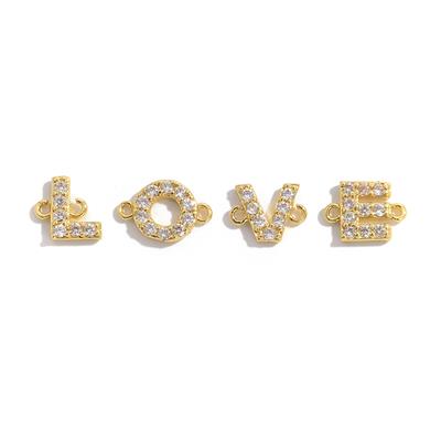Gold Plated Base Metal ‘LOVE’ Letters Approx 8mm