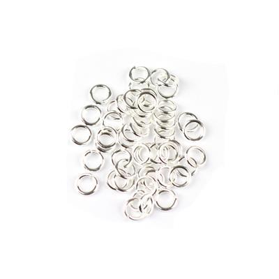 JM Essential 925 Sterling Silver Open Jump Rings ID Approx 3mm (Approx 50pcs)