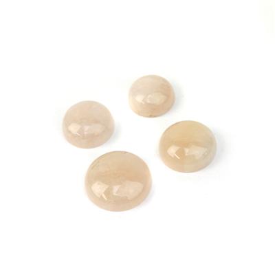 33cts Morganite Cabochon Round Approx 12 to 16mm, (Set Of 4)