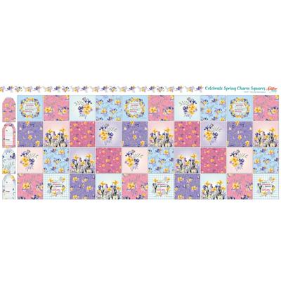 Amber Makes Celebrate Spring Charm Squares Fabric Panel (140 x 60cm)