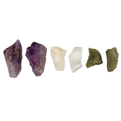 55cts Multi Gemstone Geode Kit (Pack of 6)