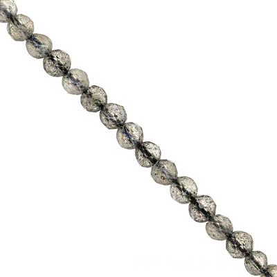 8cts Labradorite Faceted Round Approx 1 to 2mm 30cm Strand