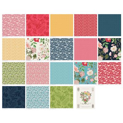 Riley Blake RHS Floral Gardens Collection Mega Bundle Fabric Panel & Fabric (9m). Get 0.5m Free