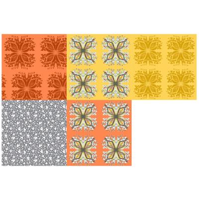 Sanntangle Diamond Orange & Yellow Fabric Bundle (2.5m)