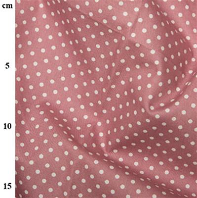 Rose and Hubble Cotton Poplin Spots on Rose Fabric 0.5m
