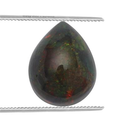 1.25cts Ethiopian Black Opal 10x8mm Pear  (S)