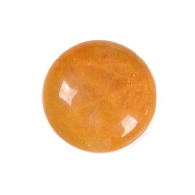 50cts Yellow Quartzite Round Cabs, Approx 30mm， 1PC