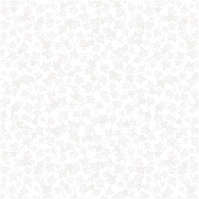 Lewis & Irene Tiny Tonals Collection Ivy White On White Fabric 0.5m