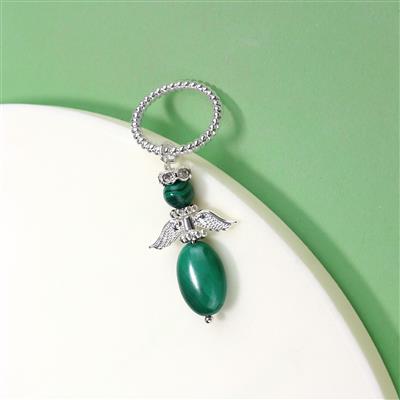 Angel Mini Makes with Malachite with Silver Plated Base Metal Findings