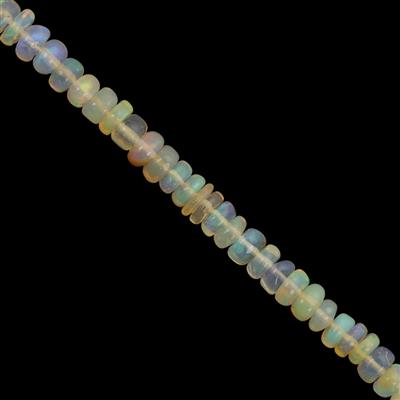 CLOSE OUT DEAL - 8cts Ethiopian Opal Smooth Rondelle Approx 2x1 to 3x2mm, 19cm Strand