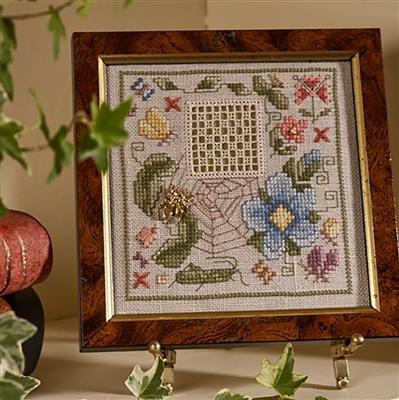 Cross Stitch Guild Enchanted - A Counted Tile Kit with Gold Plated Spider Charm
